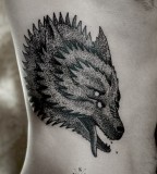 Wolf tattoo by Andrey Svetov