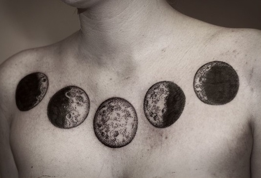 alex tabuns moon phases chest tattoo