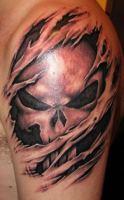 awesome skull tattoo