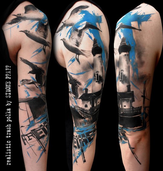 buena vista tattoo club black and blue lighthouse