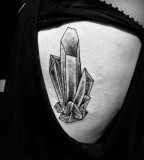 crystal tattoo blackwork