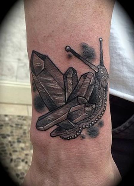 crystal tattoo crystal snail