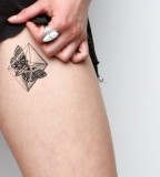 crystal tattoo with moth