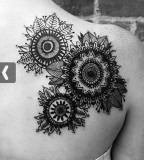 david hale tattoo floral back shoulder piece