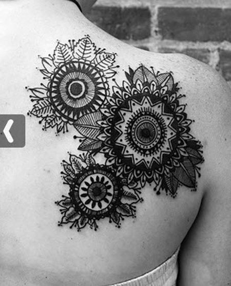 david hale tattoo floral back shoulder piece