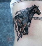 david hale tattoo running horse