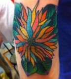 elbow tattoo colour flower