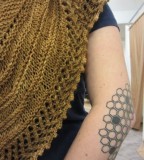 elbow tattoo geometric lace work