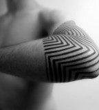 elbow tattoo line blackwork