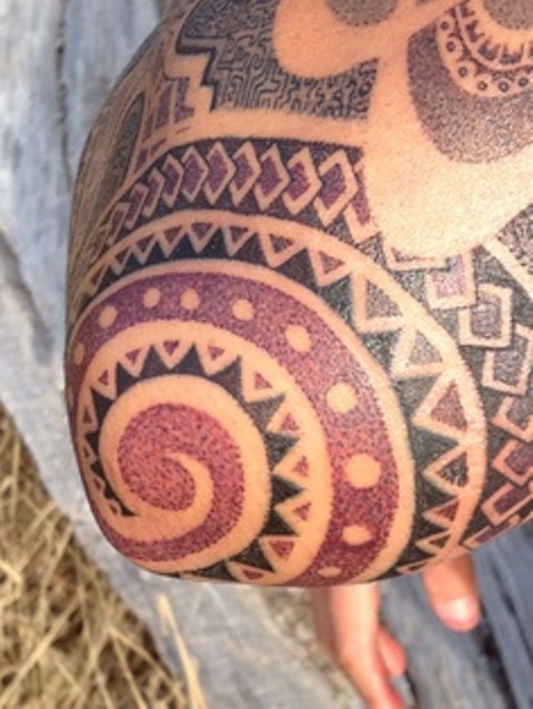 elbow tattoo spiral