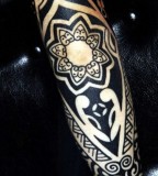 elbow tattoo tribal sleeve