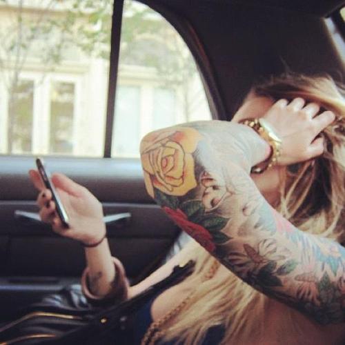 elbow tattoo yellow rose - | TattooMagz › Tattoo Designs / Ink Works ...