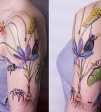 flower tattoos with nature life