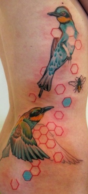 jessica mach tattoo birds and bee