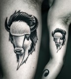 kamil czapiga tattoo bison on inside arm