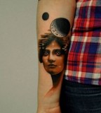 marcin aleksander surowiec tattoo woman and the moon