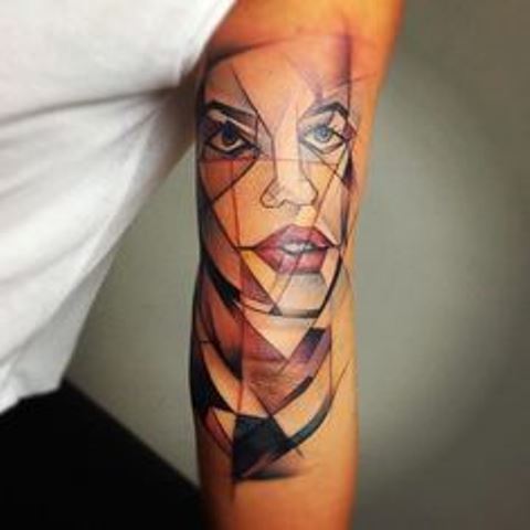 marie kraus tattoo staring woman