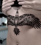 mariusz trubisz tattoo bird on stomach