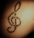 music words tattoo