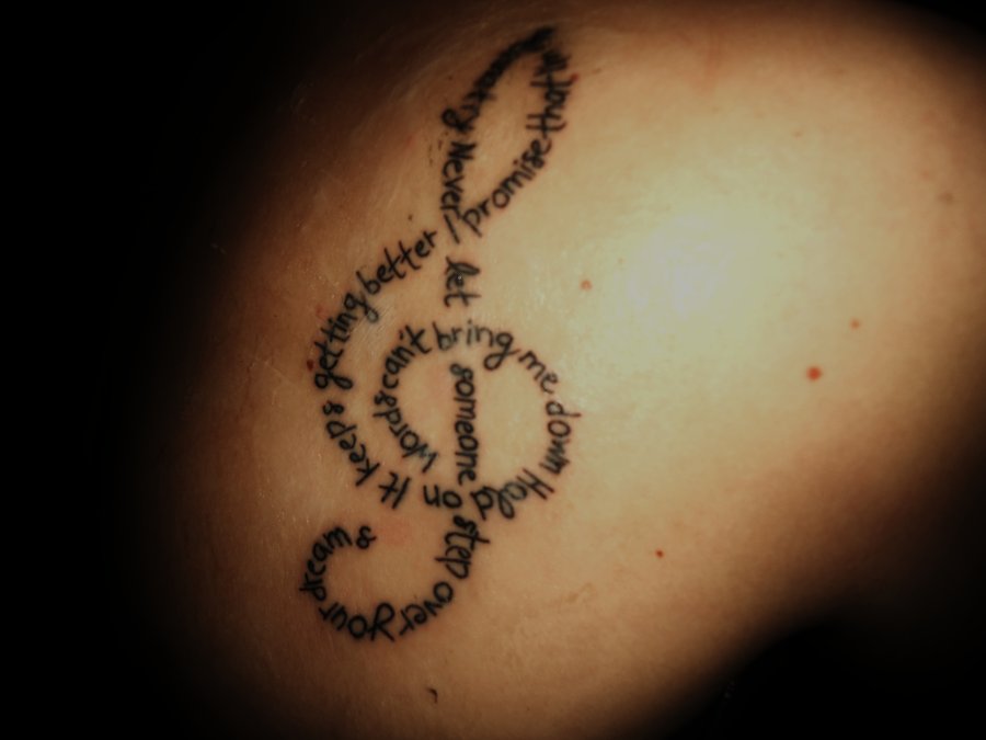 music words tattoo