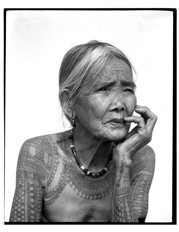 old women with tattoo