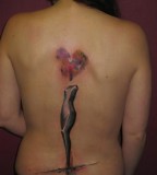 ondrash tattoo heart and woman's silhouette