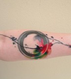 ondrash tattoo watercolor circle