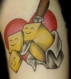 pop art tattoo by cavan infante heart and butter