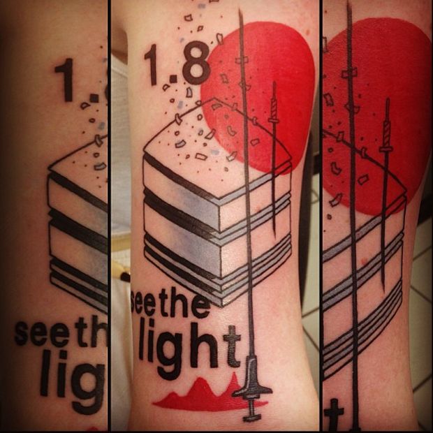 pop art tattoo by cavan infante see the light
