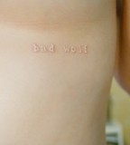 simple words tattoo