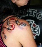 snake tattoo by Dimon Taturin