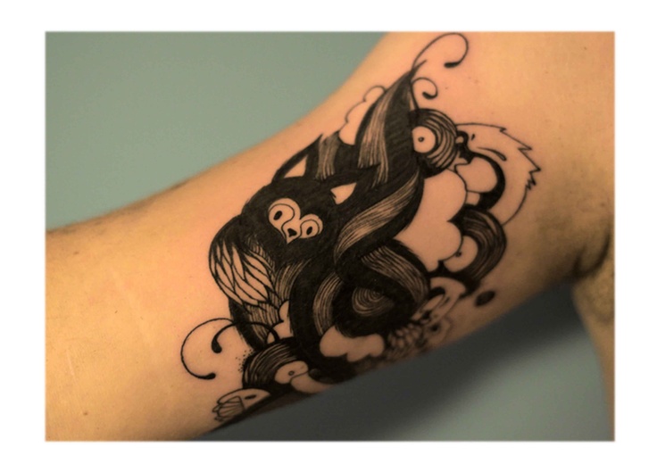 supakitch tattoo blackwork on arm