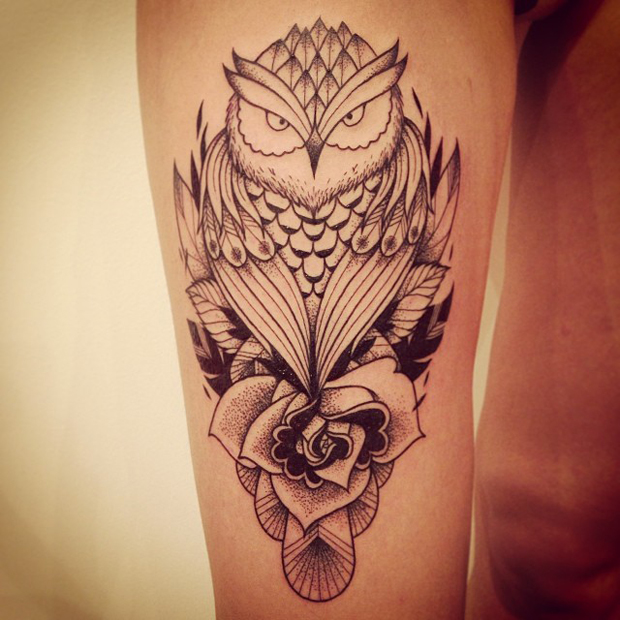 supakitch tattoo owl