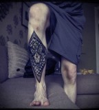 tattoos for men rhombus leg tattoo