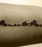 typographic tattoo memento mori