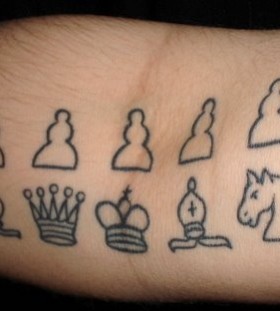 All chess figures tattoo