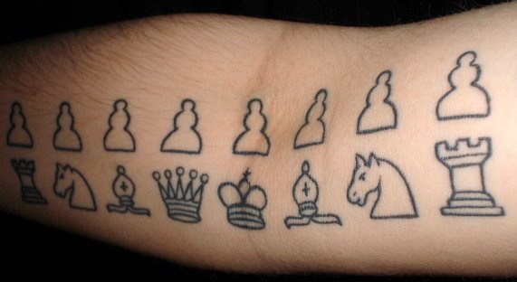 All chess figures tattoo