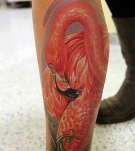 Amaizing flamingo tattoo