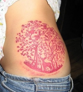 Amaizing trees pink tattoo