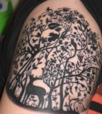 Animals and tree tattoo