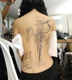 Asian tree tattoo