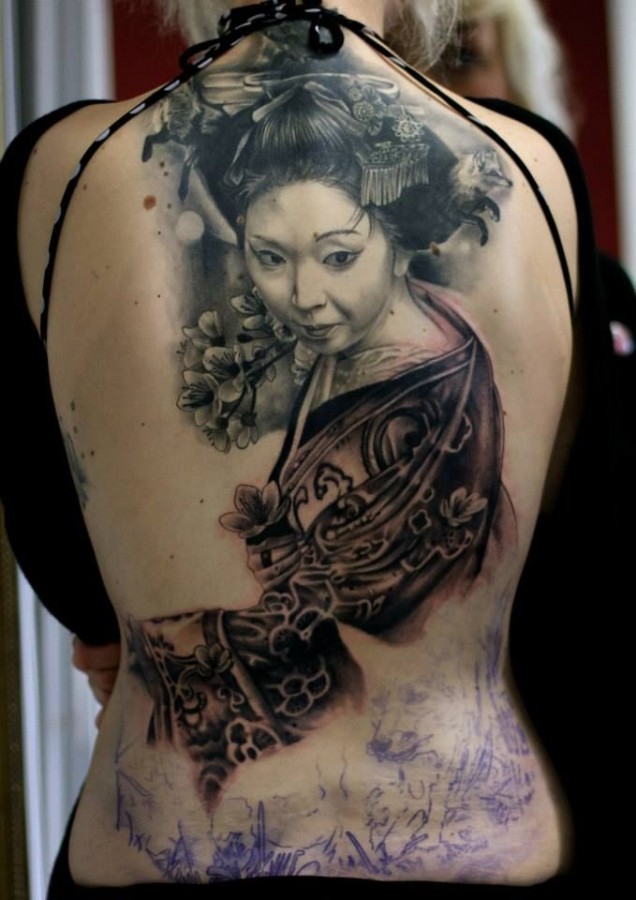 Asian women tattoo