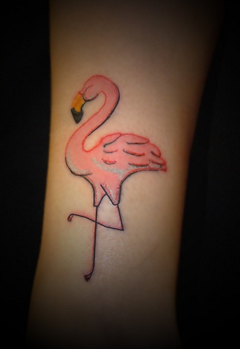 Awesome flamingo tattoo