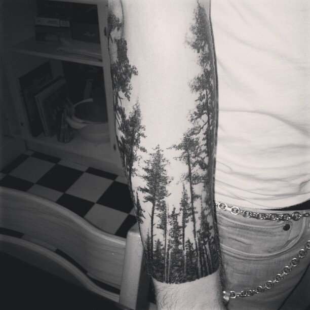 Awesome forest tattoo