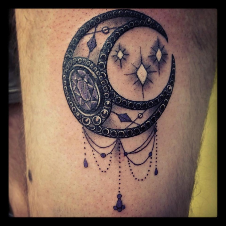 Awesome moon tattoo