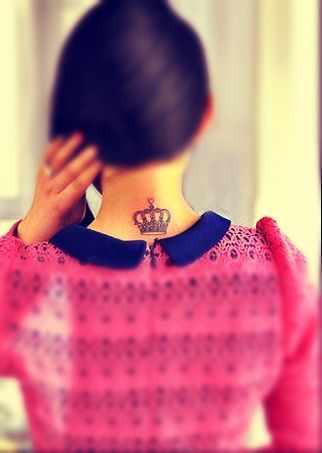 Back crown tattoo