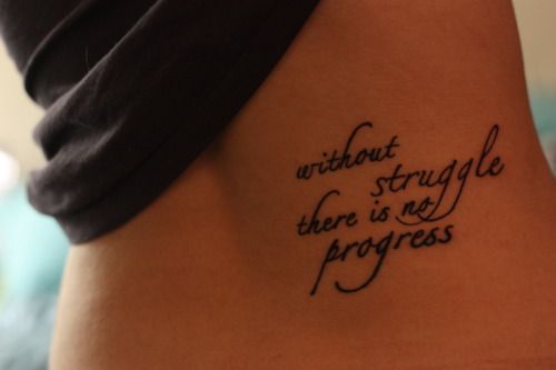 Back quotes tattoo