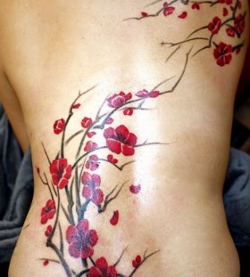 Back red tattoo