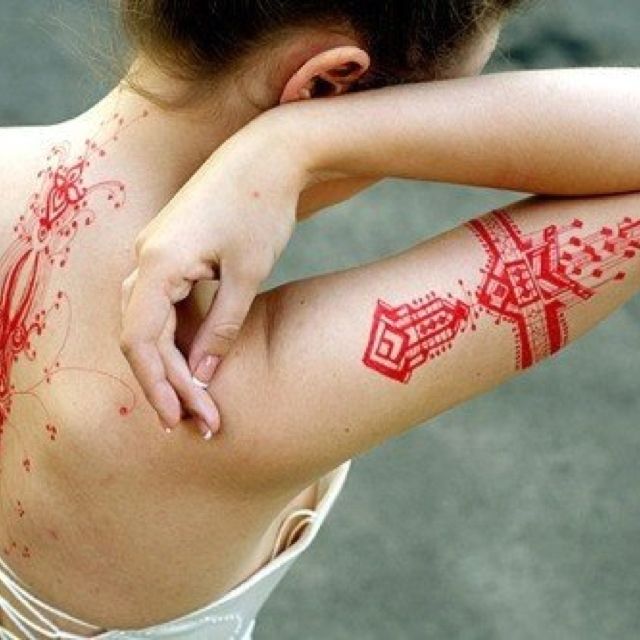 Beautiful red tattoo