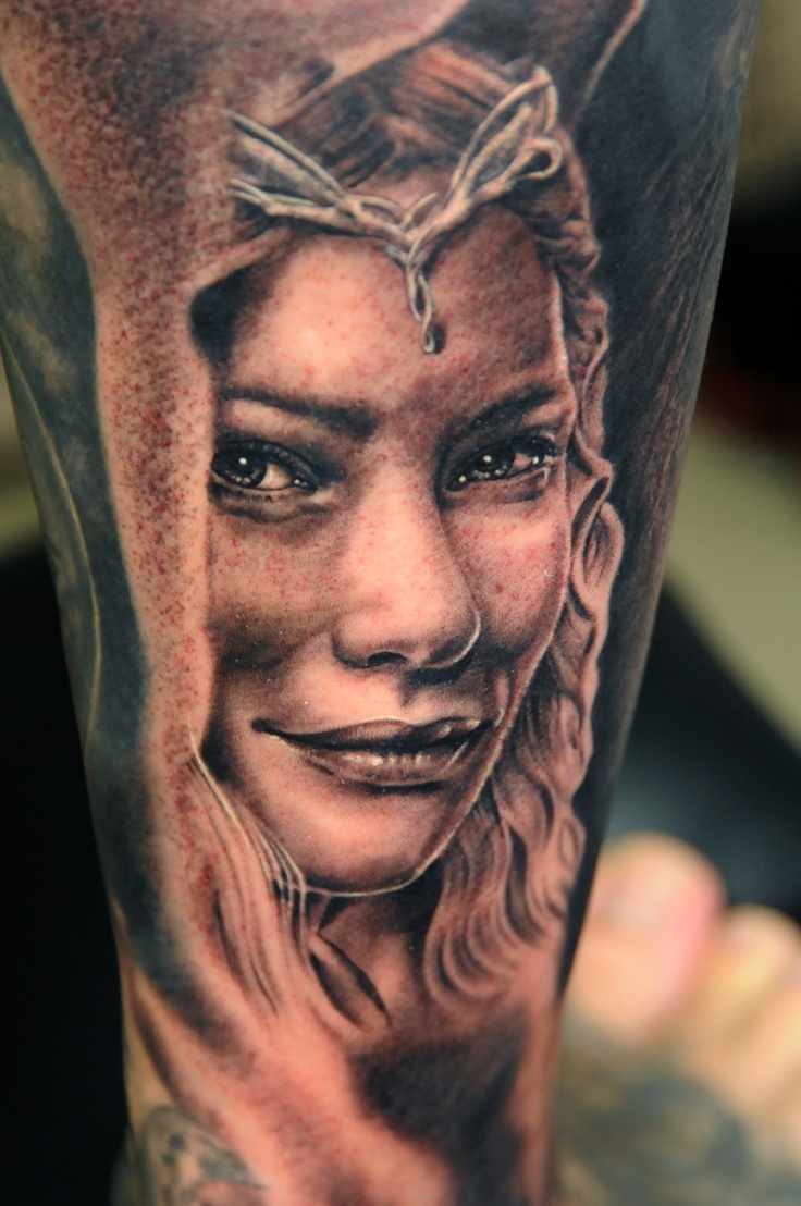 Beautiful woman tattoo by Andy Engel